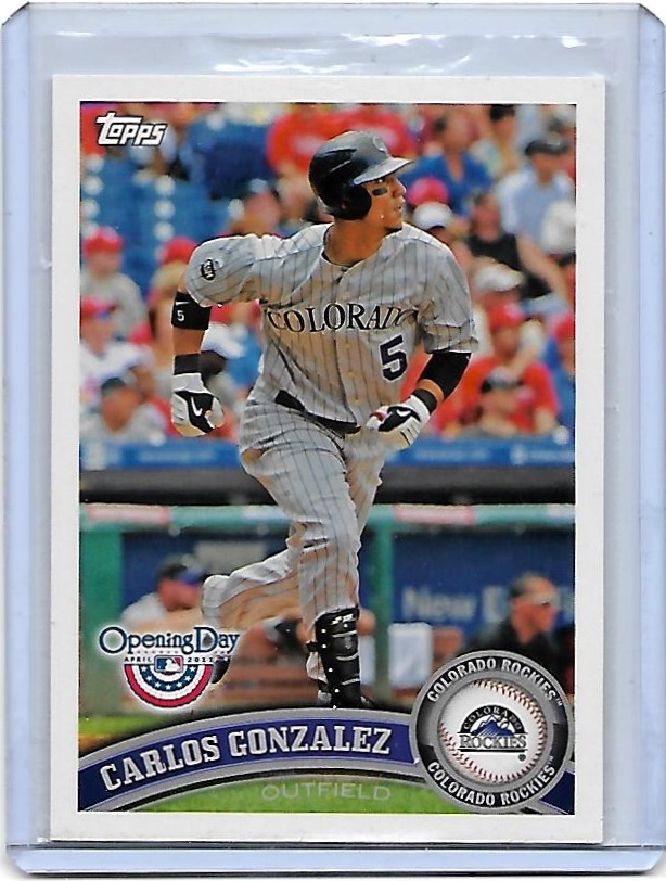 2011 Topps Opening Day Carlos Gonzalez  Card #1 - Colorado Rockies